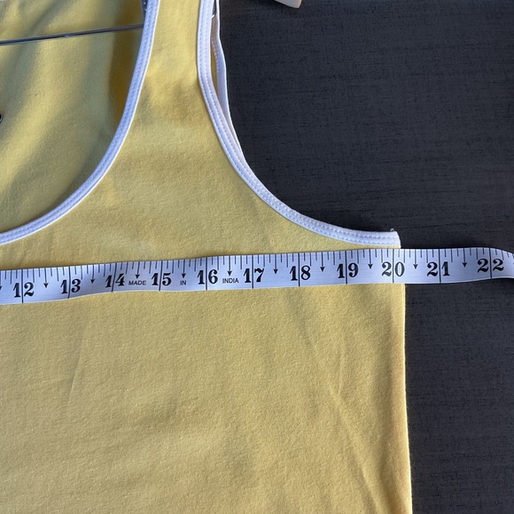 Vintage Champs Buttery Yellow Preppy Tank Top Collegiate Athletic Style Size L - Picture 4 of 6
